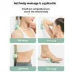 Suction cup wall massager with 360 degree rolling ball