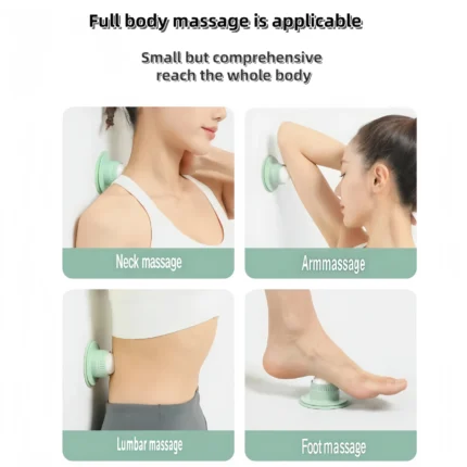 Suction cup wall massager with 360 degree rolling ball