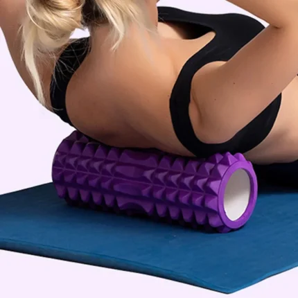 Textured deep tissue foam roller for muscle recovery and myofascial release.