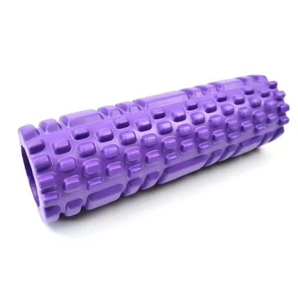 Textured deep tissue foam roller for muscle recovery and myofascial release.