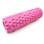 Textured deep tissue foam roller for muscle recovery and myofascial release.