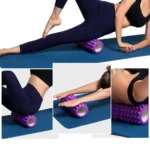 Textured deep tissue foam roller for muscle recovery and myofascial release.