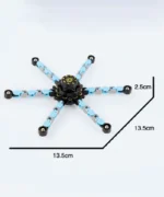 Transformable modular fidget spinner toy in various vibrant colors