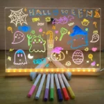 LED Light Up Transparent Message Board & Drawing Set