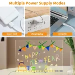 LED Light Up Transparent Message Board & Drawing Set