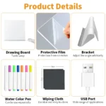 LED Light Up Transparent Message Board & Drawing Set