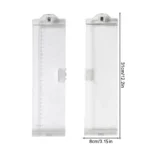 Clear monitor side organizer holding notes and smartphone