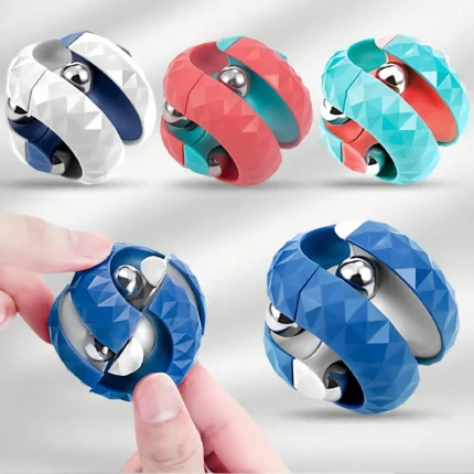 Twisting magnetic fidget orb for stress relief