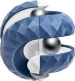 Twisting magnetic fidget orb for stress relief