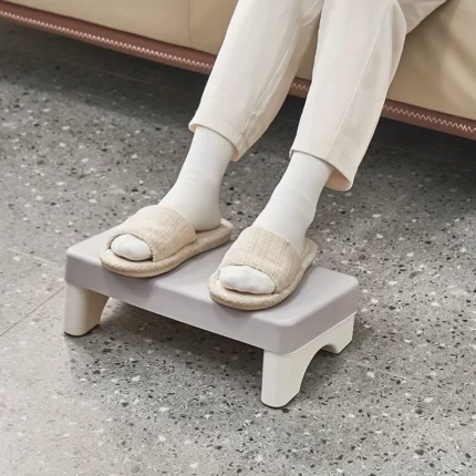 Two-tone ergonomic foot rest step stool