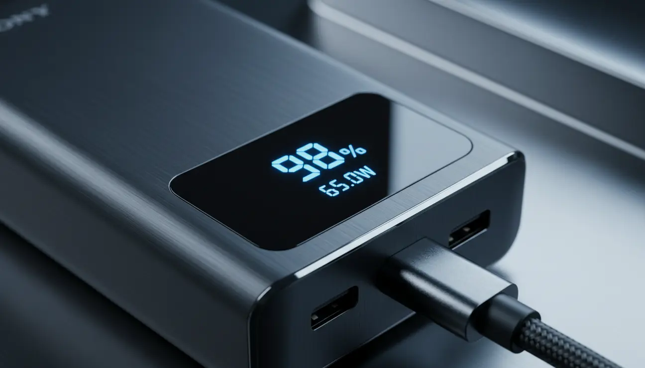 Graphene Power Bank Digital Display Close-up