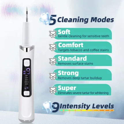 Ultrasonic tooth scaler cleaning teeth with intelligent recognition