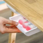 Under desk pull-out drawer organizer for stationery and small items