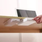 Under-desk slide-out drawer organizer for office supplies