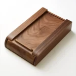 Under desk slide-out wood drawer with adhesive installation.