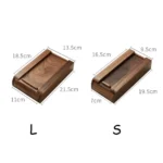Under desk slide-out wood drawer with adhesive installation.