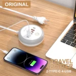 Universal 6-port USB-C PD 50W fast charging hub with night light.