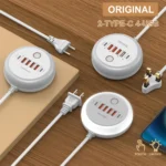 Universal 6-port USB-C PD 50W fast charging hub with night light.