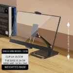 Adjustable desktop stand for tablet and phone with articulated arm