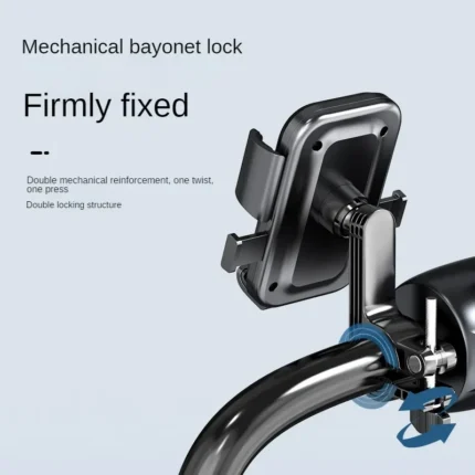 Universal motorcycle bike phone mount with shockproof 6-claw grip