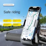 Universal motorcycle bike phone mount with shockproof 6-claw grip