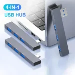 4-in-1 USB 3.0 hub for laptops, USB-C and USB-A