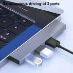 4-in-1 USB 3.0 hub for laptops, USB-C and USB-A