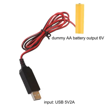 USB battery eliminator kit with multiple dummy cells and voltage options