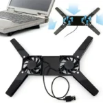 Foldable USB Laptop Cooling Stand with Dual Fans