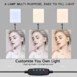 USB LED studio fill light panel with bi-color and dimmable features