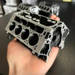 V8 engine block desk organizer with card and pen holder