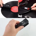 Vinyl record cleaning kit with carbon fiber brush and stylus cleaner