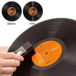Vinyl record cleaning kit with carbon fiber brush and stylus cleaner