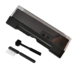 Vinyl record cleaning kit with carbon fiber brush and stylus cleaner