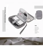 Water-resistant electronics travel organizer for cables and gadgets