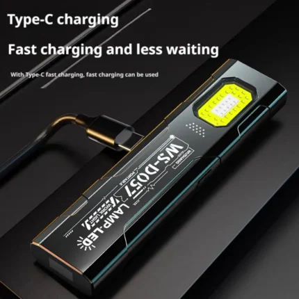 WUSHANG WS-D057 COB Work Light with clip and USB-C charging.