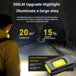 WUSHANG WS-D057 COB Work Light with clip and USB-C charging.