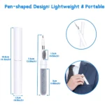 3-in-1 wireless earbud cleaning pen with brush, metal tip, and sponge