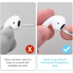 3-in-1 wireless earbud cleaning pen with brush, metal tip, and sponge
