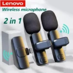 Dual wireless lavalier microphone system for iPhone and Android
