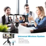 Dual wireless lavalier microphone system for iPhone and Android