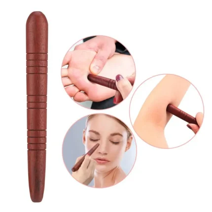 Wooden acupressure massage stick for reflexology and pressure point therapy