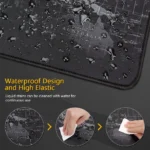 Monochromatic world map desk mat for gaming and office use
