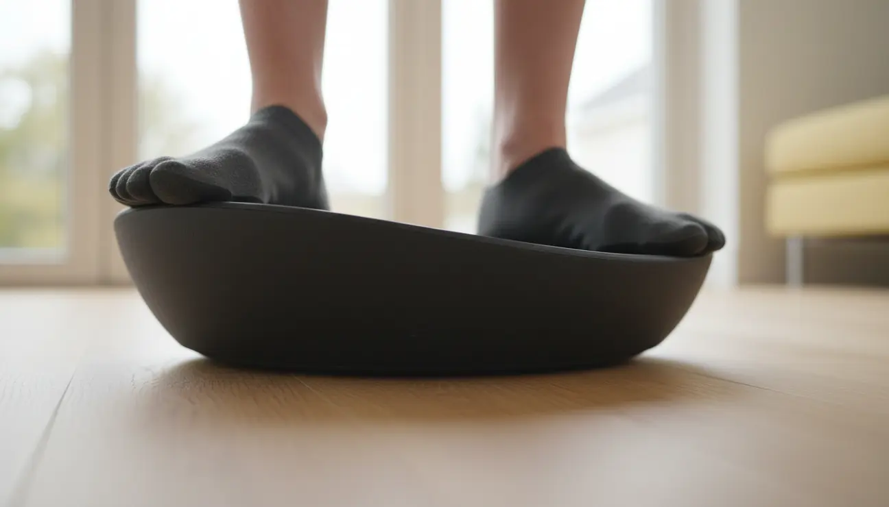 Detailed view of a balance stool base enabling active sitting.