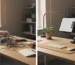 Before and after using iPad desk mount.