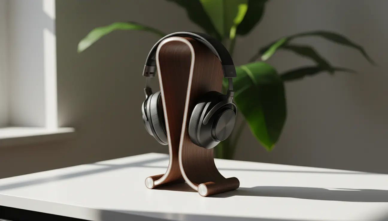 A classic headphone stand storage idea.