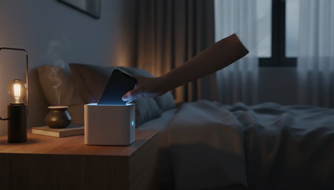Integrating a UV phone sanitizer into a nightly routine.